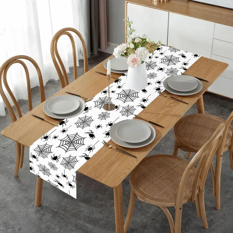 1pc White Black Halloween Table Runner with Spider Web Pattern Dustproof Durable Tablecloth for Halloween Theme Party Decoration
1pc White Black Halloween Table Runner with Spider Web Pattern Dustproof Durable Tablecloth for Halloween Theme Party Decoration
