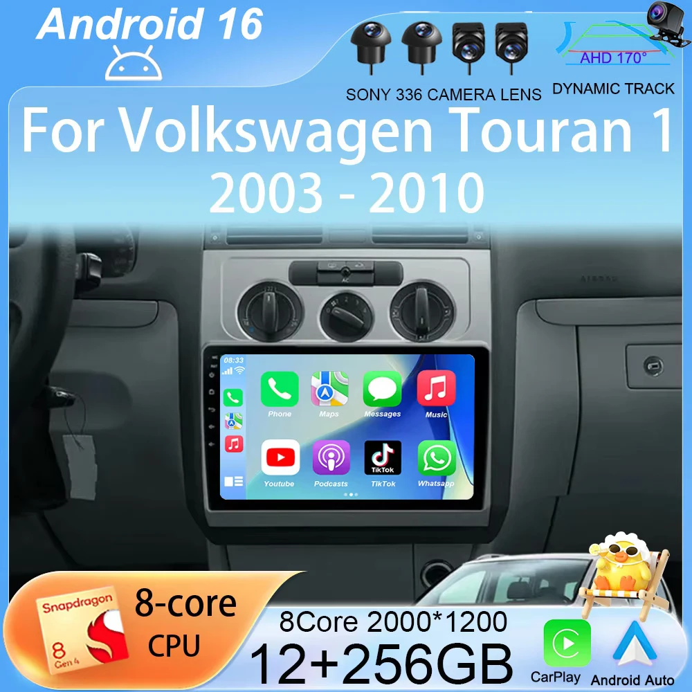 Android 16 Carplay Auto Autoradio For Volkswagen Touran 1 2003-2010 Car Radio Multimedia Video Player Navigation GPS Stereo 2din
Android 16 Carplay Auto Autoradio For Volkswagen Touran 1 2003-2010 Car Radio Multimedia Video Player Navigation GPS Stereo 2din