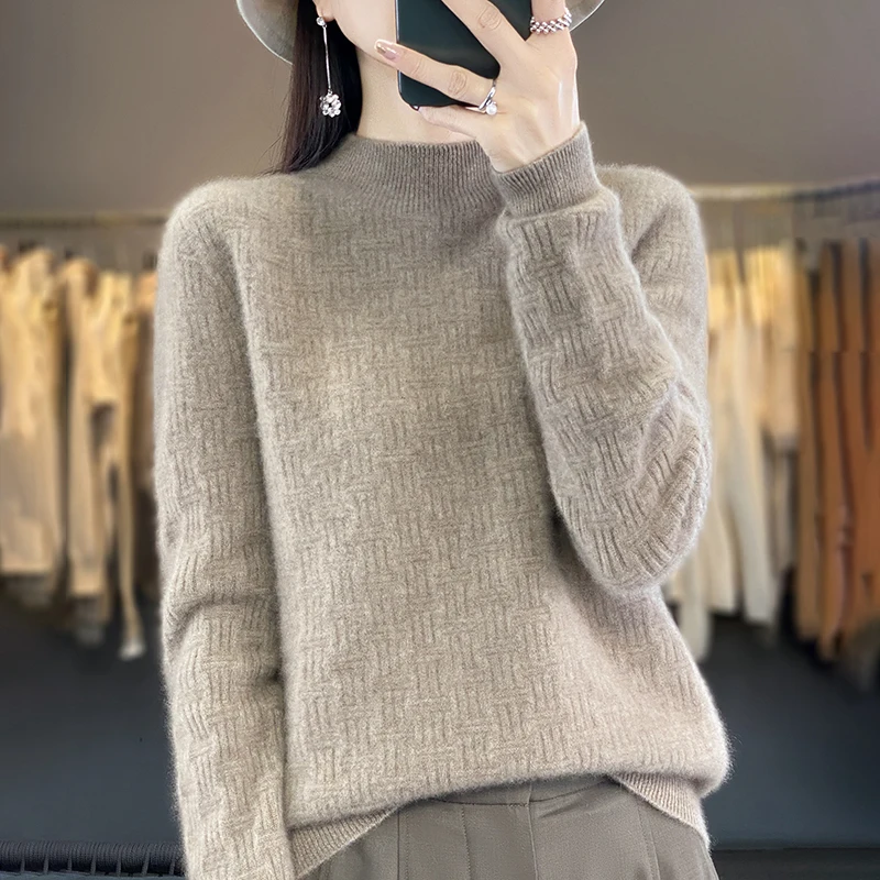 2023 Autumn And Winter New Cashmere Sweater Women Turtleneck Pullover Fashion Cashmere Sweater Leisure Time Women's Sweater
2023 Autumn And Winter New Cashmere Sweater Women Turtleneck Pullover Fashion Cashmere Sweater Leisure Time Women's Sweater
