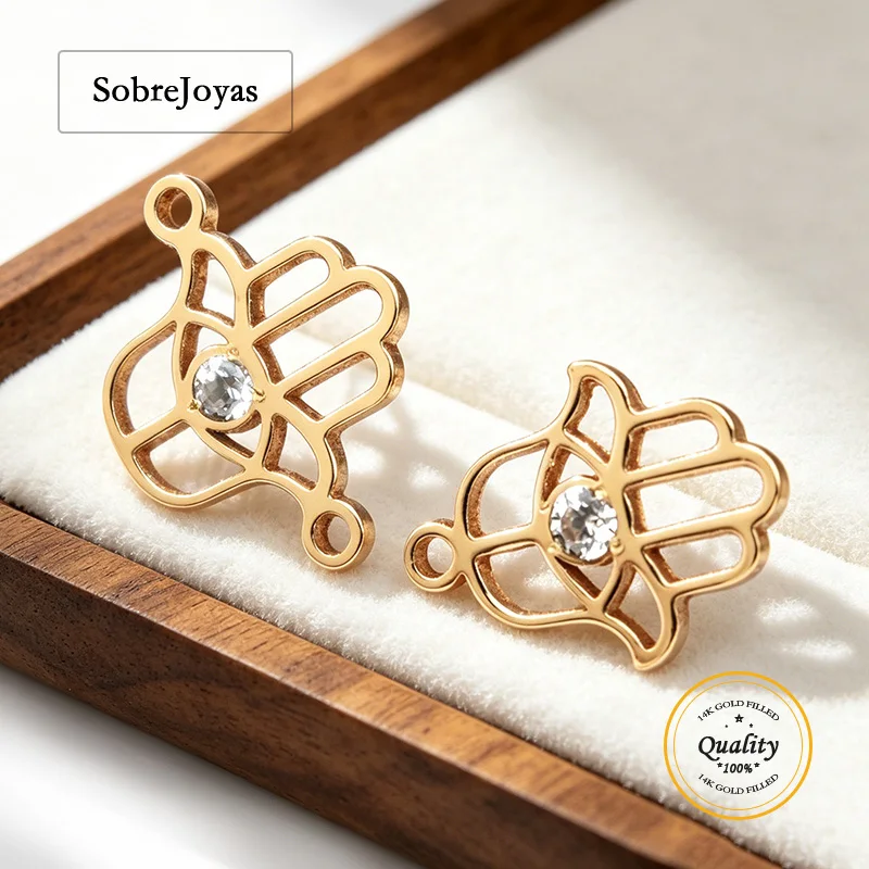 14K Gold Filled Hand Charm Single & Double Hole Jewelry Findings for DIY Necklace Earring Pendant Accessories Wholesale
14K Gold Filled Hand Charm Single & Double Hole Jewelry Findings for DIY Necklace Earring Pendant Accessories Wholesale