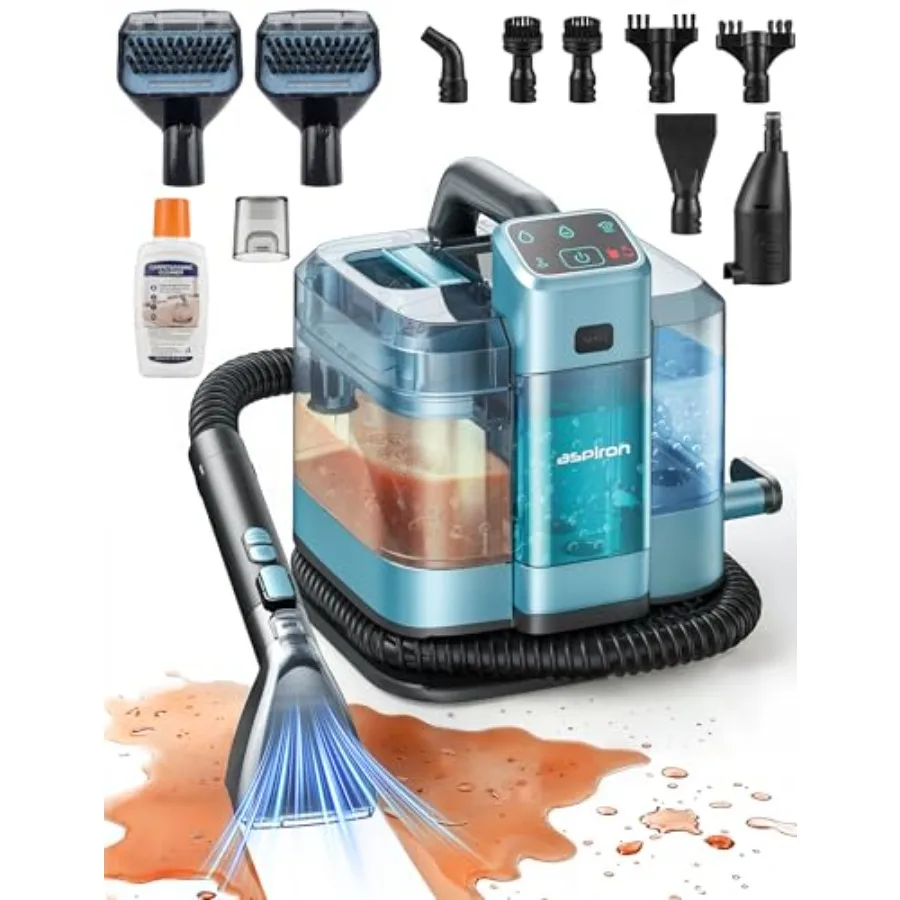 Steam Carpet Cleaner Machine with Hot/Cold Water Steam Wash Multifunctional Spot Cleaner 20Kpa Powerful Suction 300 ML Cleaning
Steam Carpet Cleaner Machine with Hot/Cold Water Steam Wash Multifunctional Spot Cleaner 20Kpa Powerful Suction 300 ML Cleaning