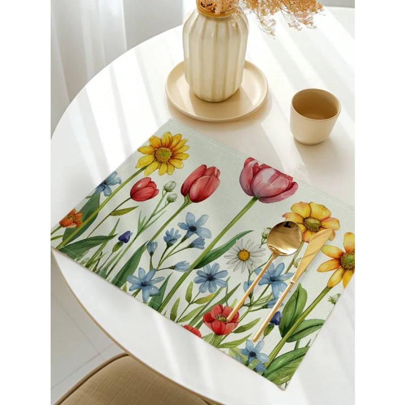 Plant Flower Pattern Placemats Modern Style Linen Kitchen Table Decorative Printed Placemats for Dining Room Kitchen Tablemat
Plant Flower Pattern Placemats Modern Style Linen Kitchen Table Decorative Printed Placemats for Dining Room Kitchen Tablemat