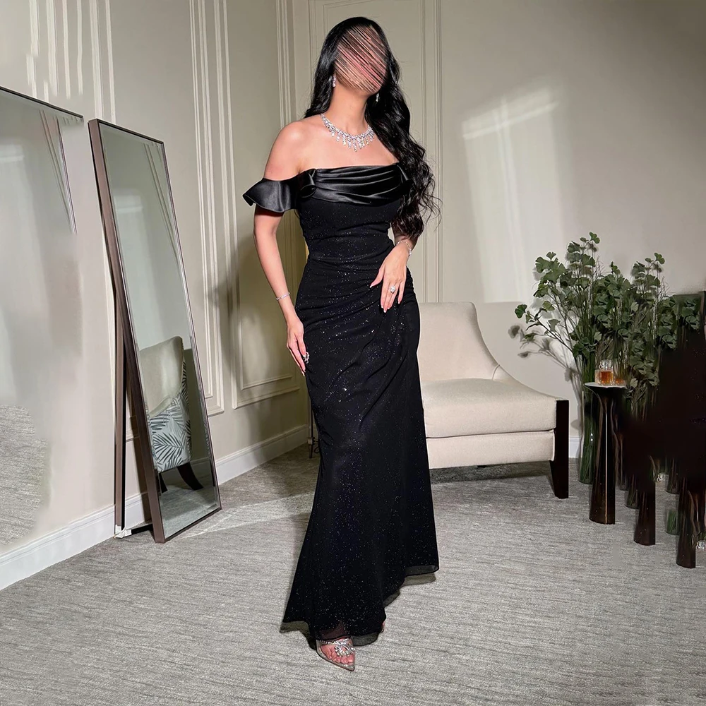 Shiny Evening Dresses Off The Shoulder Sleeveless Prom Dresses Mermaid Gala Party Dress Black Formal Occasion Gown Customized
Shiny Evening Dresses Off The Shoulder Sleeveless Prom Dresses Mermaid Gala Party Dress Black Formal Occasion Gown Customized