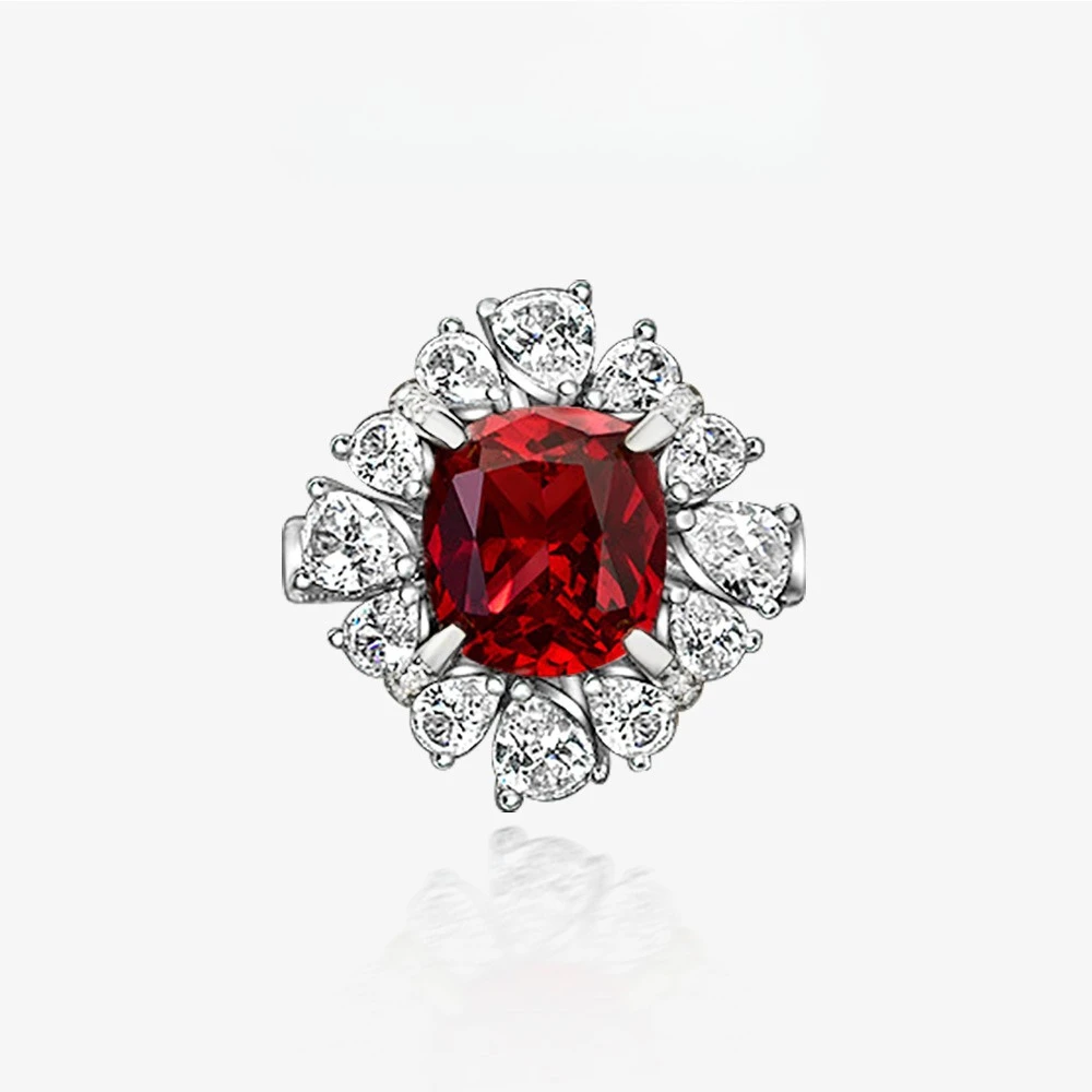 New Cultivation Ruby 6-Carat Fat Square 10 * 11 Luxury Full Diamond S925 Silver Ring Wedding Jewelry
New Cultivation Ruby 6-Carat Fat Square 10 * 11 Luxury Full Diamond S925 Silver Ring Wedding Jewelry