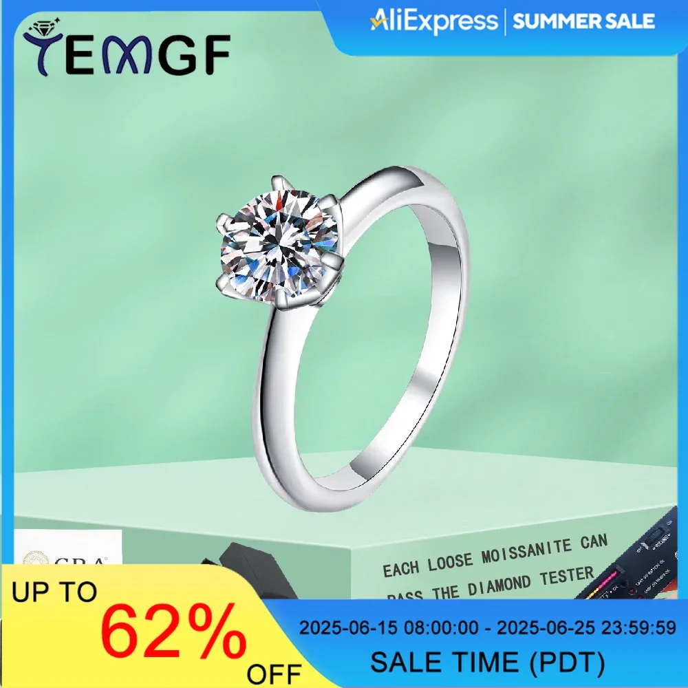 TEMGF 8mm Moissanite Ring GRA Certification S925 Silver for Women Classic Engagement Wedding Anniversary Elegant Fine Jewelry
TEMGF 8mm Moissanite Ring GRA Certification S925 Silver for Women Classic Engagement Wedding Anniversary Elegant Fine Jewelry