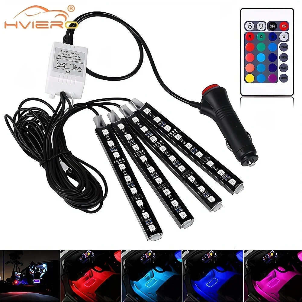 4Pcs Car Interior Floor Foot Lamps RGB LED Brake Strip Light 5050 Auto Remote Control Flexible Atmosphere Decoration Edge Dc 12V
4Pcs Car Interior Floor Foot Lamps RGB LED Brake Strip Light 5050 Auto Remote Control Flexible Atmosphere Decoration Edge Dc 12V