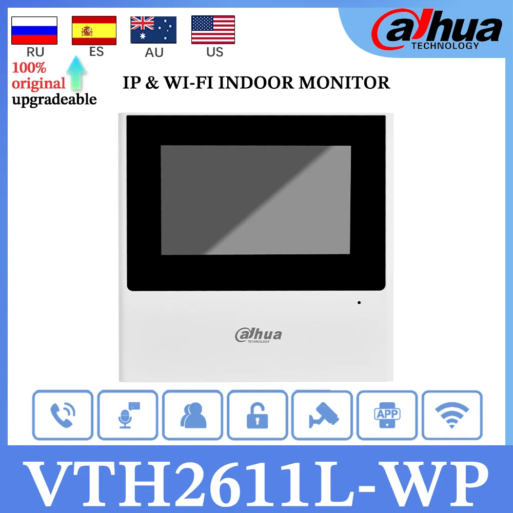 Внутренний монитор Dahua VTH2611L-WP IP и Wi-Fi поддерживает стандартный PoE 4,3-дюймовый емкостный сенсорный экран TFT, двустороннее аудио Ethernet и Wi-Fi
Внутренний монитор Dahua VTH2611L-WP IP и Wi-Fi поддерживает стандартный PoE 4,3-дюймовый емкостный сенсорный экран TFT, двустороннее аудио Ethernet и Wi-Fi