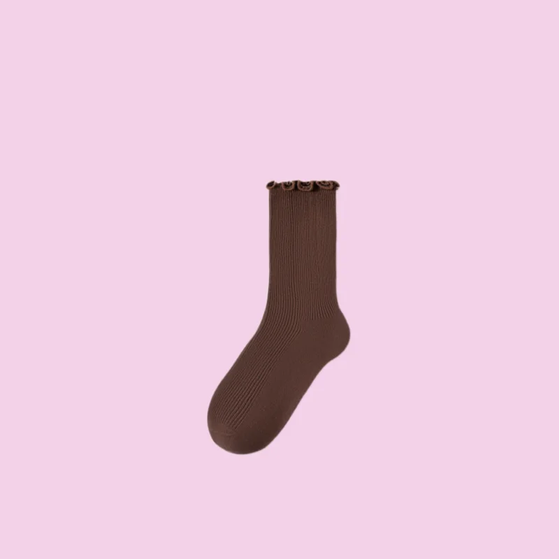 2/5 Pairs New Fashion Mid-tube Socks Women's Autumn And Winter Wood Ear Edge Socks Lace Pile Socks Black And White Long Socks
2/5 Pairs New Fashion Mid-tube Socks Women's Autumn And Winter Wood Ear Edge Socks Lace Pile Socks Black And White Long Socks
