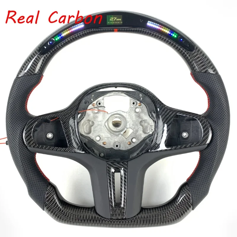 For BMW 3 Series G20/G21/G30/G22 (320i/325i/330i) Customized LED Red Alcantara Leather & Carbon Fiber Steering Wheel (Car Access
For BMW 3 Series G20/G21/G30/G22 (320i/325i/330i) Customized LED Red Alcantara Leather & Carbon Fiber Steering Wheel (Car Access