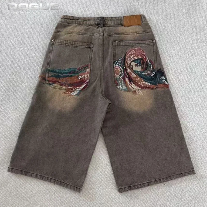 Summer Urban Hip Hop Denim Jorts Vintage Streetwear Y2k Embroidery Graphic Washed Baggy Denim Shorts Men Wide Leg Harajuku Jeans
Summer Urban Hip Hop Denim Jorts Vintage Streetwear Y2k Embroidery Graphic Washed Baggy Denim Shorts Men Wide Leg Harajuku Jeans