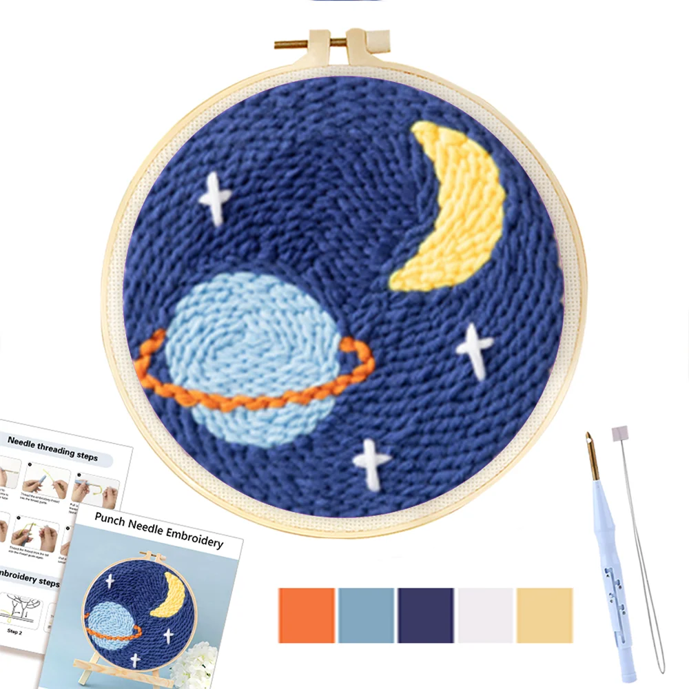 RUOPOTY Moon Planet Punch Needle Embroidery Starter Kit Punch Needle Kits Pattern Embroidery Pen For Adults Kids Beginner Gift H
RUOPOTY Moon Planet Punch Needle Embroidery Starter Kit Punch Needle Kits Pattern Embroidery Pen For Adults Kids Beginner Gift H