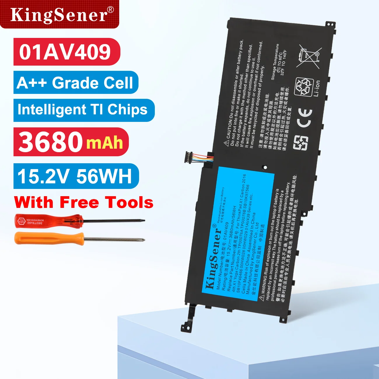 Аккумулятор KingSener 01AV409 01AV439 56WH для Lenovo X1C Yoga Carbon Gen 4 2016 Ultrabook 01AV410 01AV438 SB10K97567 SB10K97566
Аккумулятор KingSener 01AV409 01AV439 56WH для Lenovo X1C Yoga Carbon Gen 4 2016 Ultrabook 01AV410 01AV438 SB10K97567 SB10K97566