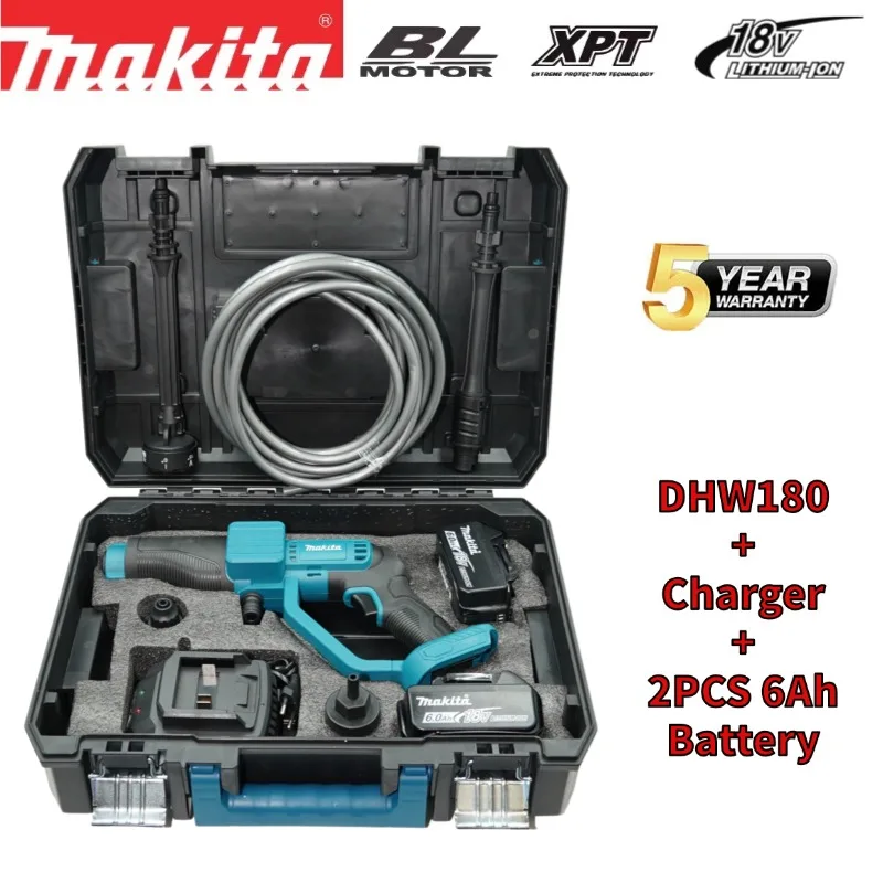 lithium battery 18V Makita DHW180 cleaning machine car wash gun outdoor portable high-pressure water gun has five spraying mode
lithium battery 18V Makita DHW180 cleaning machine car wash gun outdoor portable high-pressure water gun has five spraying mode