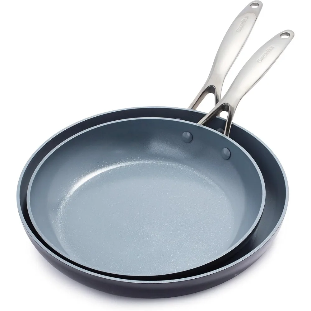Valencia Pro Hard Anodized Healthy Ceramic Nonstick 10" and 12" Frying Pan Skillet Set, PFAS-Free, Induction
Valencia Pro Hard Anodized Healthy Ceramic Nonstick 10" and 12" Frying Pan Skillet Set, PFAS-Free, Induction