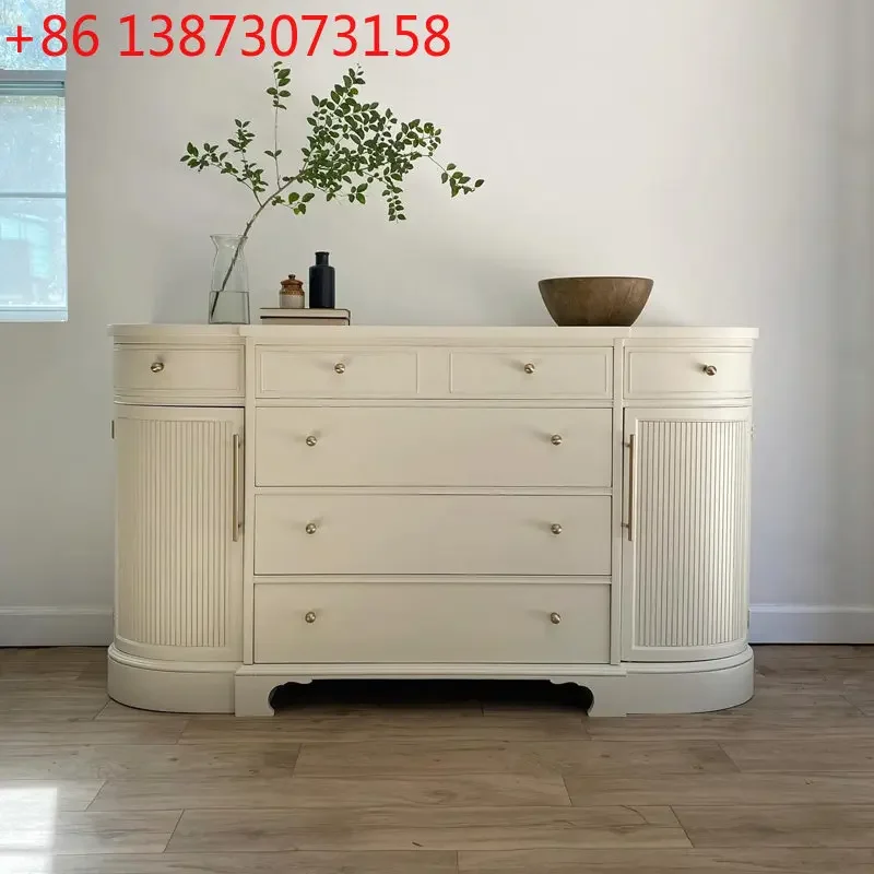 American neoclassical solid wood porch cabinet, cream style living room decorative storage cabinet, French retro dining side
American neoclassical solid wood porch cabinet, cream style living room decorative storage cabinet, French retro dining side