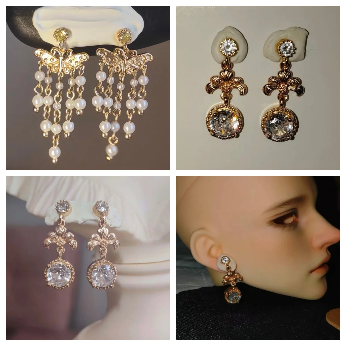 Doll Accessories Toys Doll Earring 1/4 1/3 BJD Doll Jewelry Butterfly Pearl Tassel Earrings Free Shipping
Doll Accessories Toys Doll Earring 1/4 1/3 BJD Doll Jewelry Butterfly Pearl Tassel Earrings Free Shipping