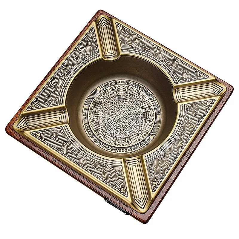 Cigar ashtray stainless steel alloy metal + solid wood fashion 4 living room large size JF-2001
Cigar ashtray stainless steel alloy metal + solid wood fashion 4 living room large size JF-2001
