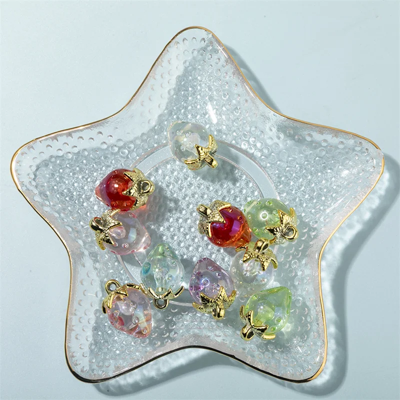 Trendy 10PCS Transparent Small Strawberry Charms Resin Pendant For Making Jewelry DIY Earings Decoration Accessories 26*17MM
Trendy 10PCS Transparent Small Strawberry Charms Resin Pendant For Making Jewelry DIY Earings Decoration Accessories 26*17MM 