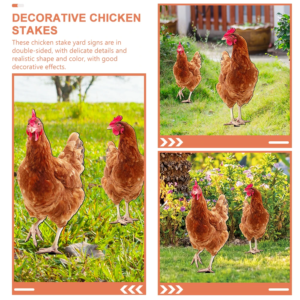 2pcs Colorful Hen Decorative Stakes Acrylic Garden Yard Lawn Decorations Outdoor Chicken Animal Stakes Double Sided Vibrant
2pcs Colorful Hen Decorative Stakes Acrylic Garden Yard Lawn Decorations Outdoor Chicken Animal Stakes Double Sided Vibrant