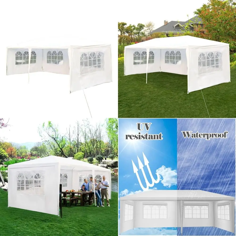 White Outdoor Canopy Tent - 10x20 Feet with Removable Sidewalls for Weddings, Parties, and Events
White Outdoor Canopy Tent - 10x20 Feet with Removable Sidewalls for Weddings, Parties, and Events
