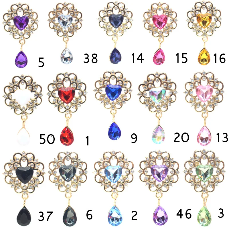 SKYE CIEL 28X53MM New Heart Alloy Material Water Droplet Pendants, Diamond Flower Plates, Diy Hair Accessories, Bow Aecorations
SKYE CIEL 28X53MM New Heart Alloy Material Water Droplet Pendants, Diamond Flower Plates, Diy Hair Accessories, Bow Aecorations