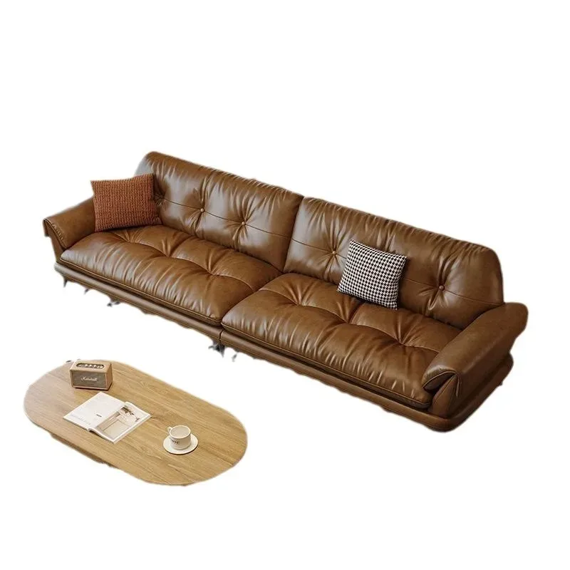 Italian minimalist sofa brown minimalist retro style living room American sofa
Italian minimalist sofa brown minimalist retro style living room American sofa