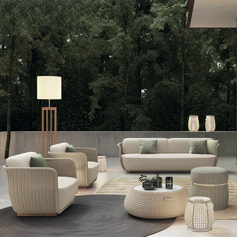 Nordic outdoor rattan sofa coffee table combination villa courtyard garden outdoor terrace rope leisure rattan chair furniture
Nordic outdoor rattan sofa coffee table combination villa courtyard garden outdoor terrace rope leisure rattan chair furniture