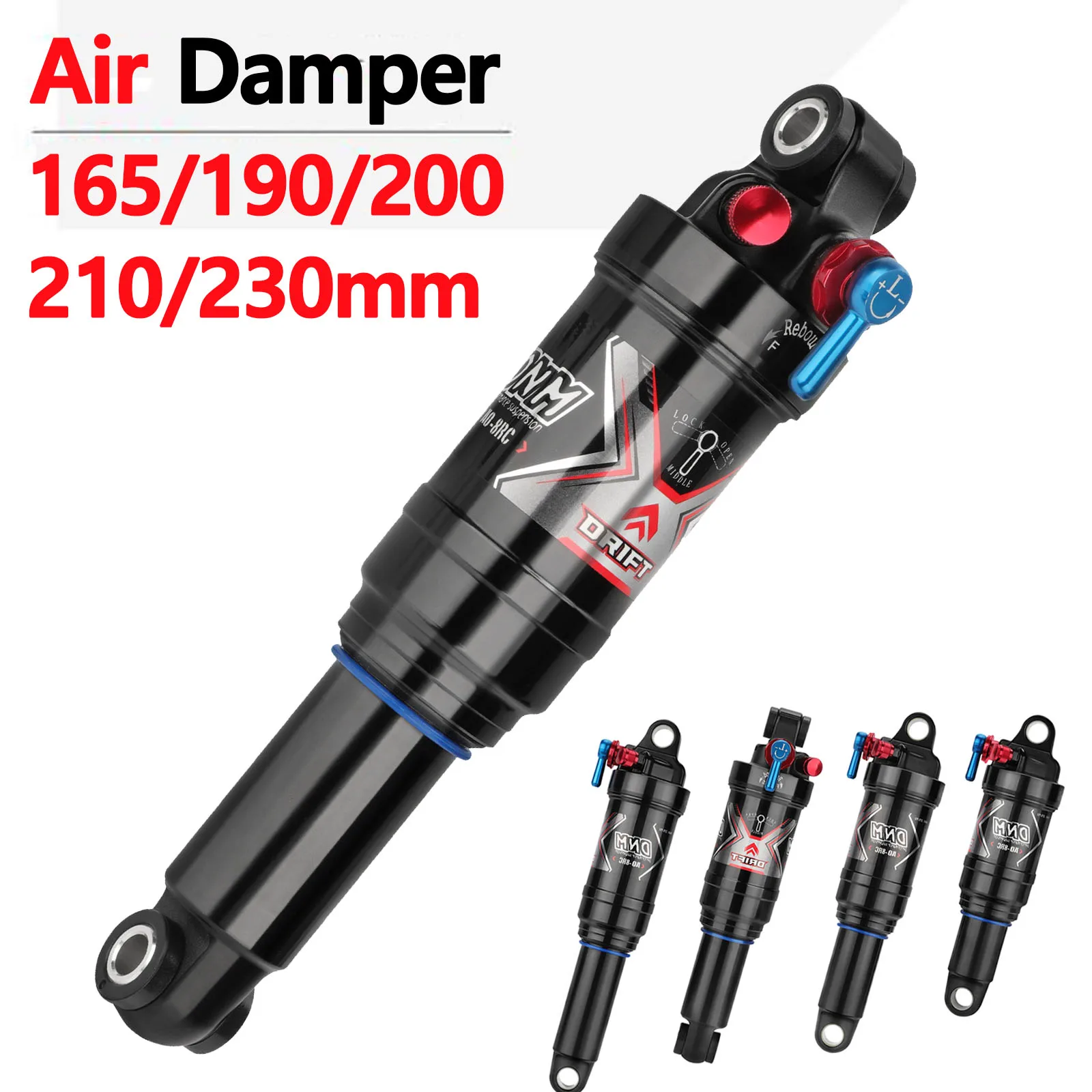 DNM AO8rc 165 мм 190 мм 210 мм 230 мм 200 мм воздушный амортизатор 190x50 регулируемый задний велосипедный демпфер с замком для MTB велосипеда XC
DNM AO8rc 165 мм 190 мм 210 мм 230 мм 200 мм воздушный амортизатор 190x50 регулируемый задний велосипедный демпфер с замком для MTB велосипеда XC