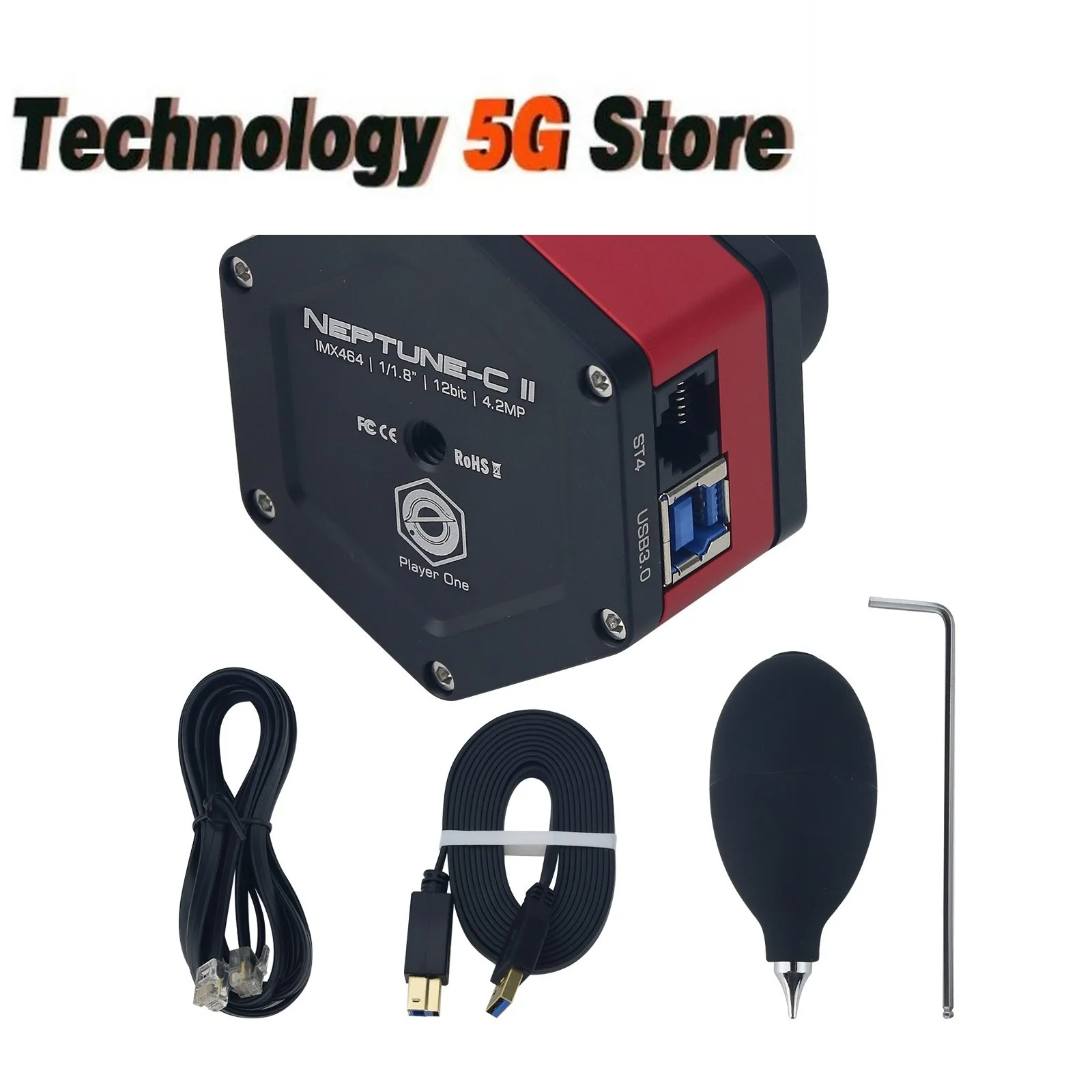 Player One Neptune-C II (IMX464) 4.2MP Color Camera Astronomy Camera for Lunar & Planetary Imaging
Player One Neptune-C II (IMX464) 4.2MP Color Camera Astronomy Camera for Lunar & Planetary Imaging