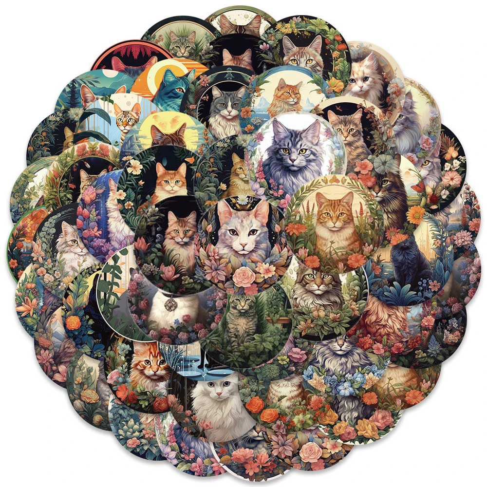 10/50Pcs Retro Cute Cat Plant Flower Aesthetic Varied Stickers Pack for Kids Notebook Travel Luggage Decoration Graffiti Decals
10/50Pcs Retro Cute Cat Plant Flower Aesthetic Varied Stickers Pack for Kids Notebook Travel Luggage Decoration Graffiti Decals