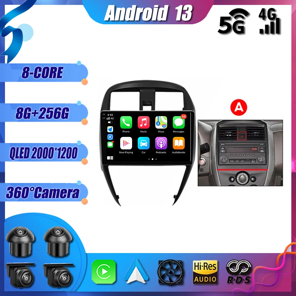 Android 13 For Nissan Versa 2014 - 2020 Car Audio Multimedia Player Navigation GPS DSP Intelligent System NO 2DIN
Android 13 For Nissan Versa 2014 - 2020 Car Audio Multimedia Player Navigation GPS DSP Intelligent System NO 2DIN