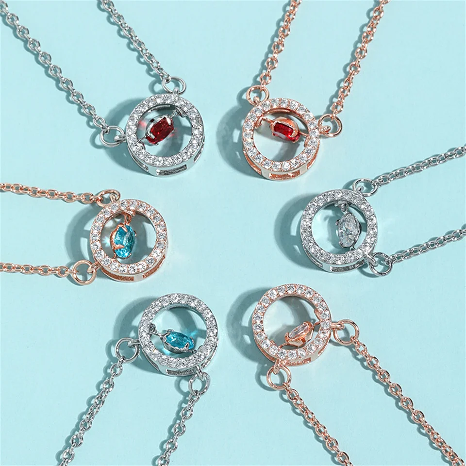Sparkling Dynamic Pendant Niche Design High-end Colored Diamond Stainless Steel Necklace Round Main Stone Beating Heart Necklace
Sparkling Dynamic Pendant Niche Design High-end Colored Diamond Stainless Steel Necklace Round Main Stone Beating Heart Necklace