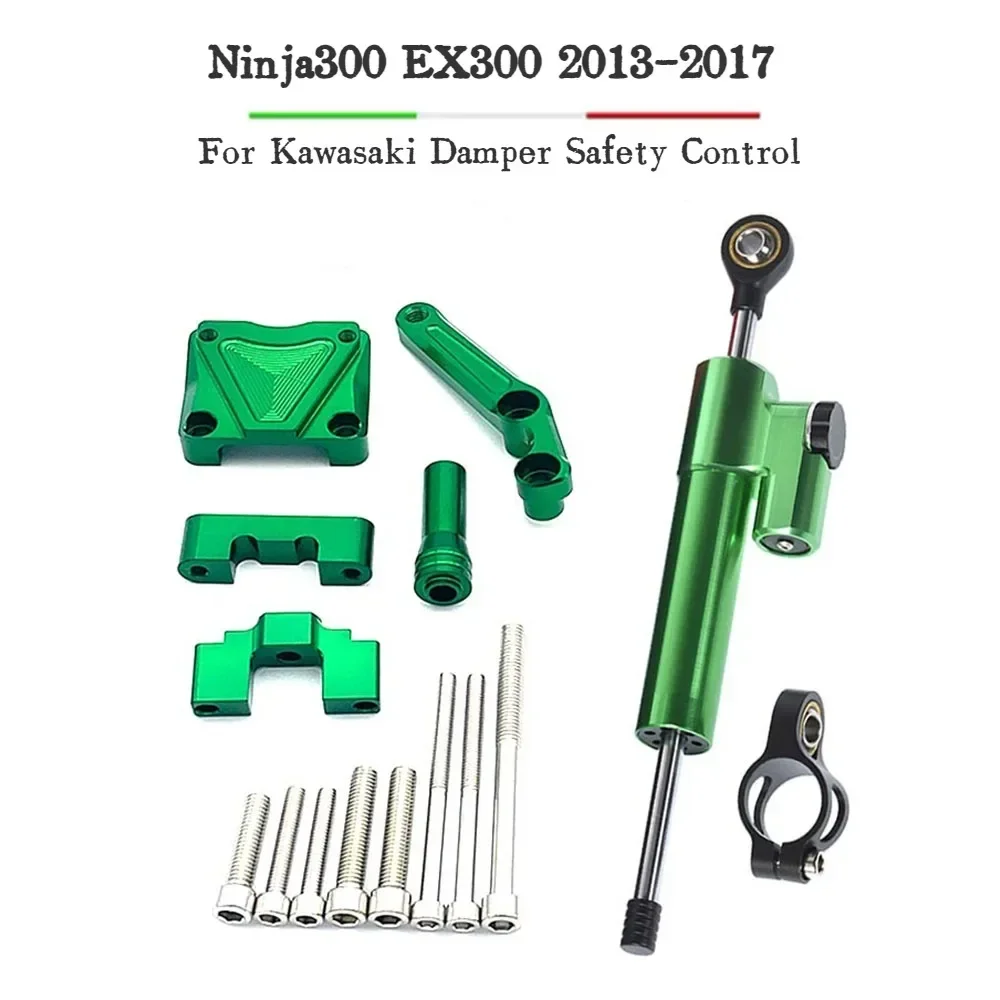 CNC Steering Damper Stabilizer And Titanium Bracket Mounting For Kawasaki Ninja300 EX300 2013-2017 2014 2015
CNC Steering Damper Stabilizer And Titanium Bracket Mounting For Kawasaki Ninja300 EX300 2013-2017 2014 2015