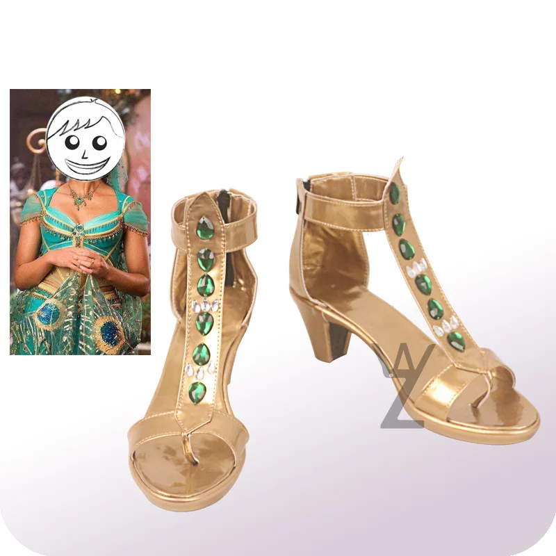 Women Halloween Princess Crystal Shoes Golden Sandals The Magical Lamp Jasmine Princess Cosplay Shoes for Women Adult
Women Halloween Princess Crystal Shoes Golden Sandals The Magical Lamp Jasmine Princess Cosplay Shoes for Women Adult