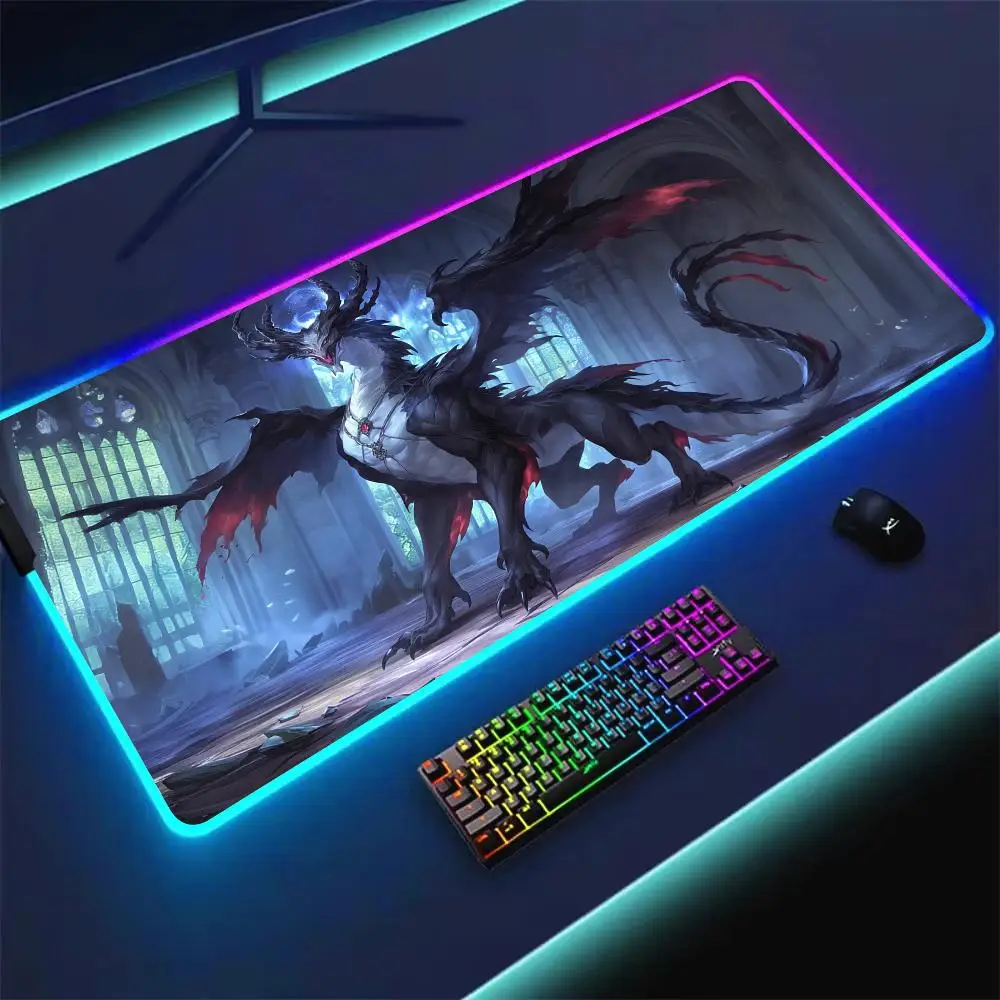 RGB Mouse pad astonishing black dragon gaming mat rubber anti-slip Desk Mat LED glow Gaming keypad mousepad gamer pc accessories
RGB Mouse pad astonishing black dragon gaming mat rubber anti-slip Desk Mat LED glow Gaming keypad mousepad gamer pc accessories