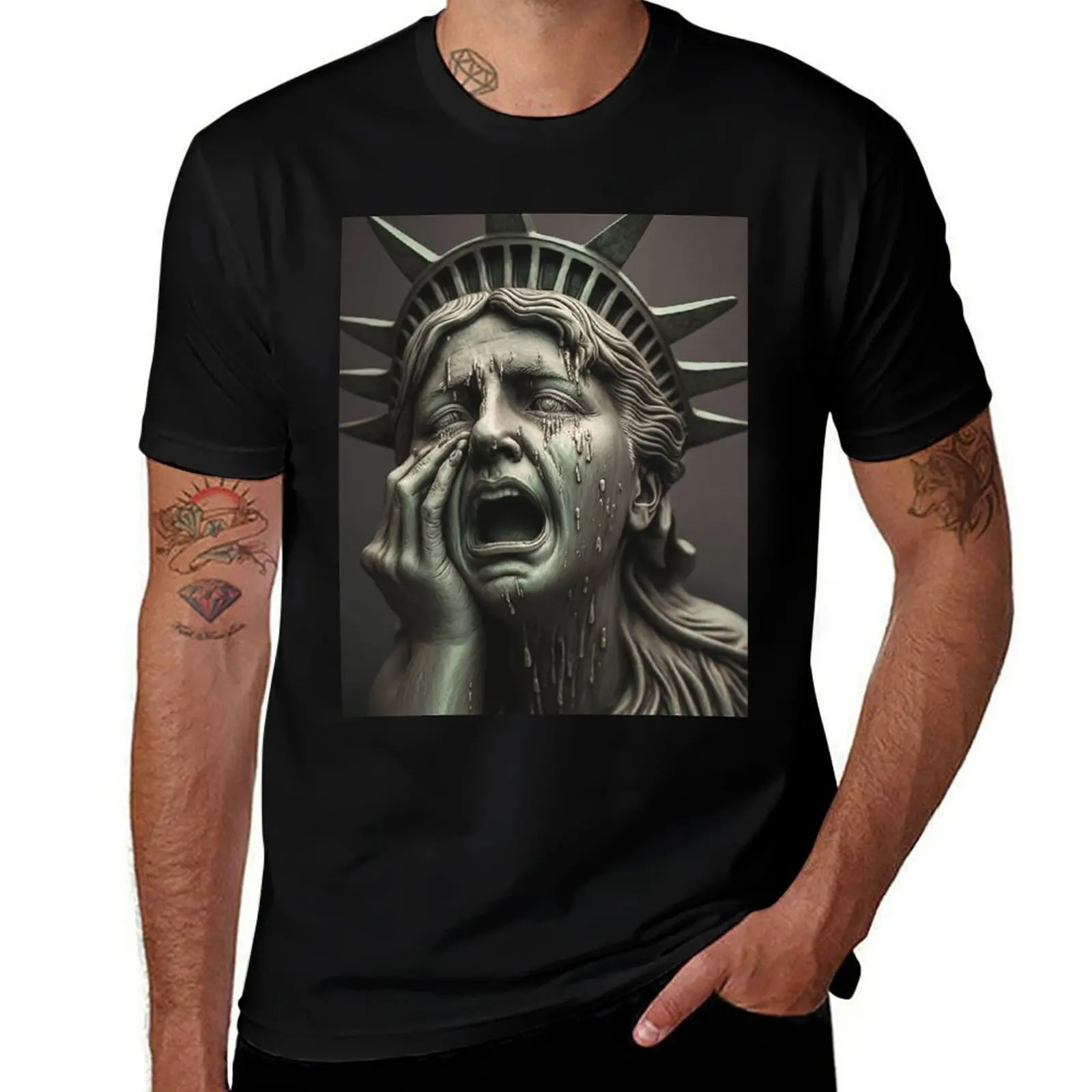 Lady Liberty Weeps T-Shirt tshirts personalised new gifts and t-shirts plus sizes oversized t shirt Men's cotton t-shirt
Lady Liberty Weeps T-Shirt tshirts personalised new gifts and t-shirts plus sizes oversized t shirt Men's cotton t-shirt