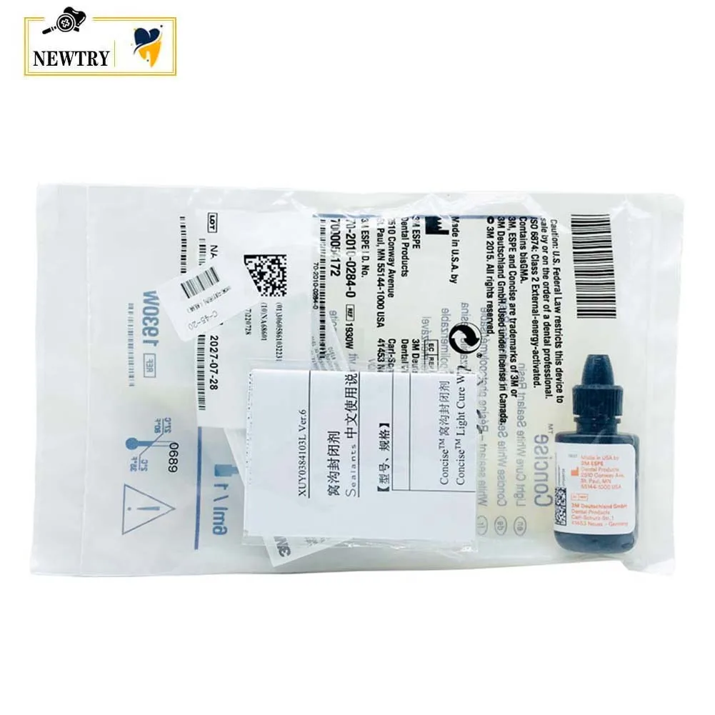 Original 3M ESPE Concise White Sealant Resin 1930W Light Cure 6ml Pit Fissure Sealant Unfilled Dental Anterior Teeth Seal Agent
Original 3M ESPE Concise White Sealant Resin 1930W Light Cure 6ml Pit Fissure Sealant Unfilled Dental Anterior Teeth Seal Agent
