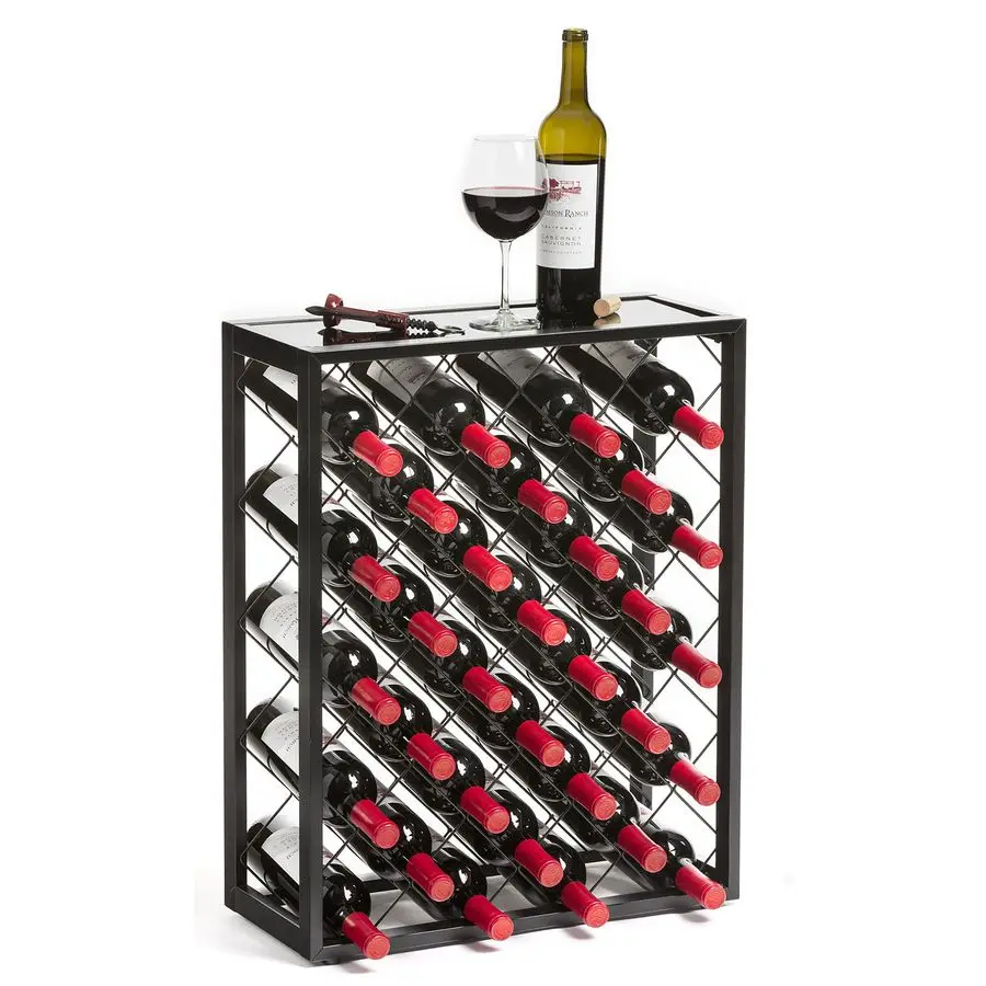 Винная стойка на 32 бутылки с черной стеклянной полкой, отдельно стоящая, для дома, кухни и бара
Винная стойка на 32 бутылки с черной стеклянной полкой, отдельно стоящая, для дома, кухни и бара