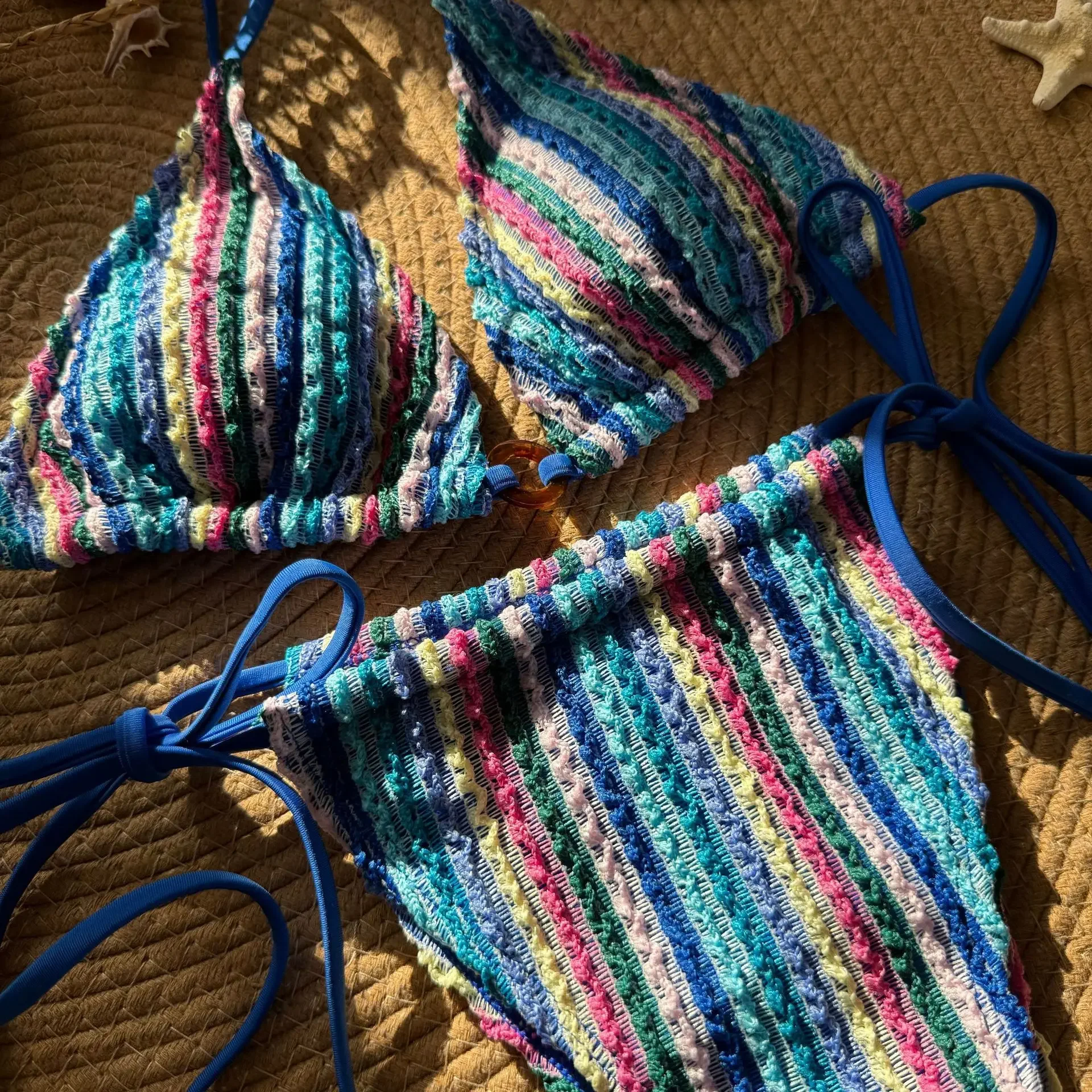 Striped Halter High Leg Cut Strappy Bikini Female Swimsuit Women Swimwear Two-pieces Bikini set Bather Bathing Suit Swim
Striped Halter High Leg Cut Strappy Bikini Female Swimsuit Women Swimwear Two-pieces Bikini set Bather Bathing Suit Swim