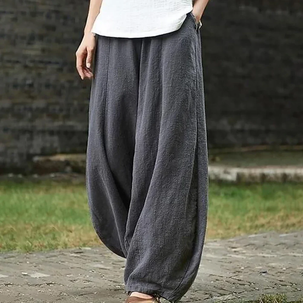 Spring Summer Loose-Fitting Designer Harem Pants Womens Wide Leg Bloomers Harem Pant Ladies Solid Cotton Trousers Balloon Slacks
Spring Summer Loose-Fitting Designer Harem Pants Womens Wide Leg Bloomers Harem Pant Ladies Solid Cotton Trousers Balloon Slacks