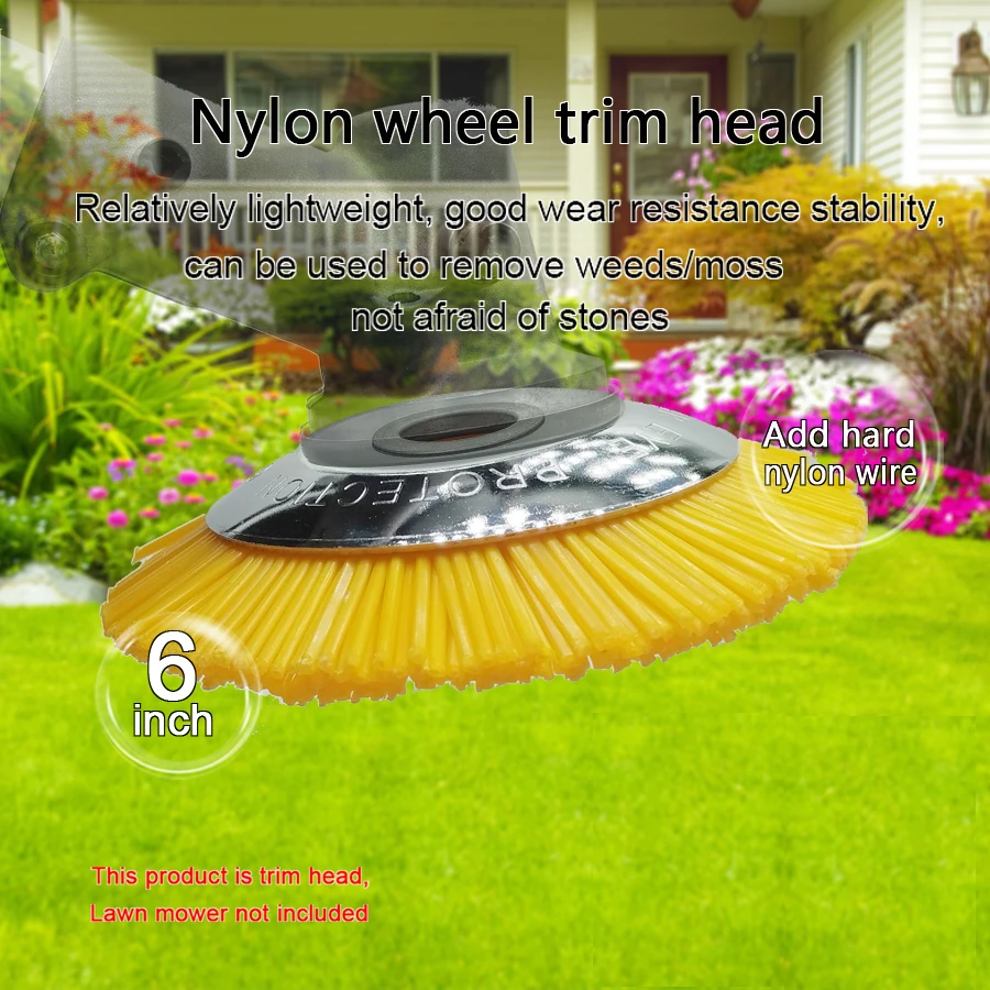6-Inch Nylon Disc Universal Weed Trimming Head with 2 Accessories, Durable and Reinforced Nylon Disc, Suitable for Light Gardening and Moss Removal, Ideal Lawn Care and Maintenance Tool
6-Inch Nylon Disc Universal Weed Trimming Head with 2 Accessories, Durable and Reinforced Nylon Disc, Suitable for Light Gardening and Moss Removal, Ideal Lawn Care and Maintenance Tool
