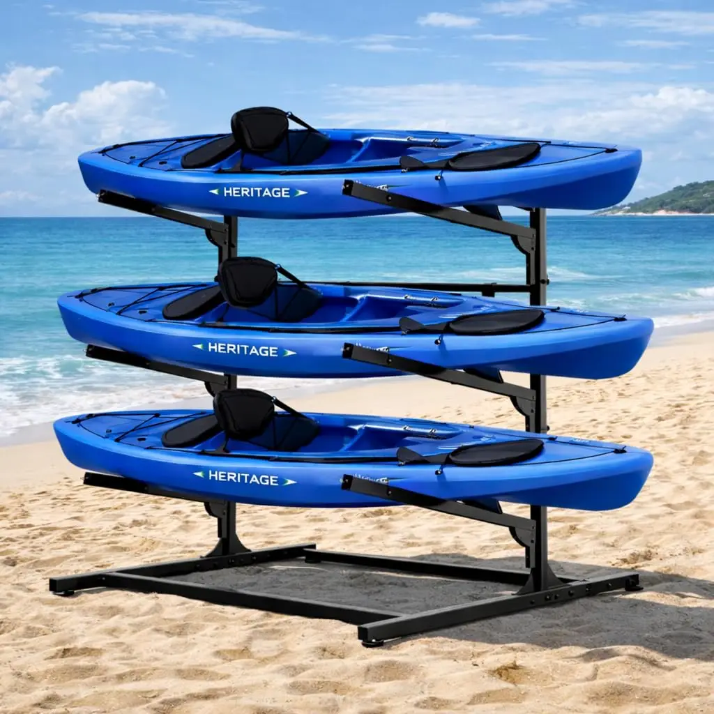 3/4 Tier Kayak Storage Rack, Heavy-Duty Metal Multifunctional Floor Holder For Canoe Surfboard Paddleboard
3/4 Tier Kayak Storage Rack, Heavy-Duty Metal Multifunctional Floor Holder For Canoe Surfboard Paddleboard