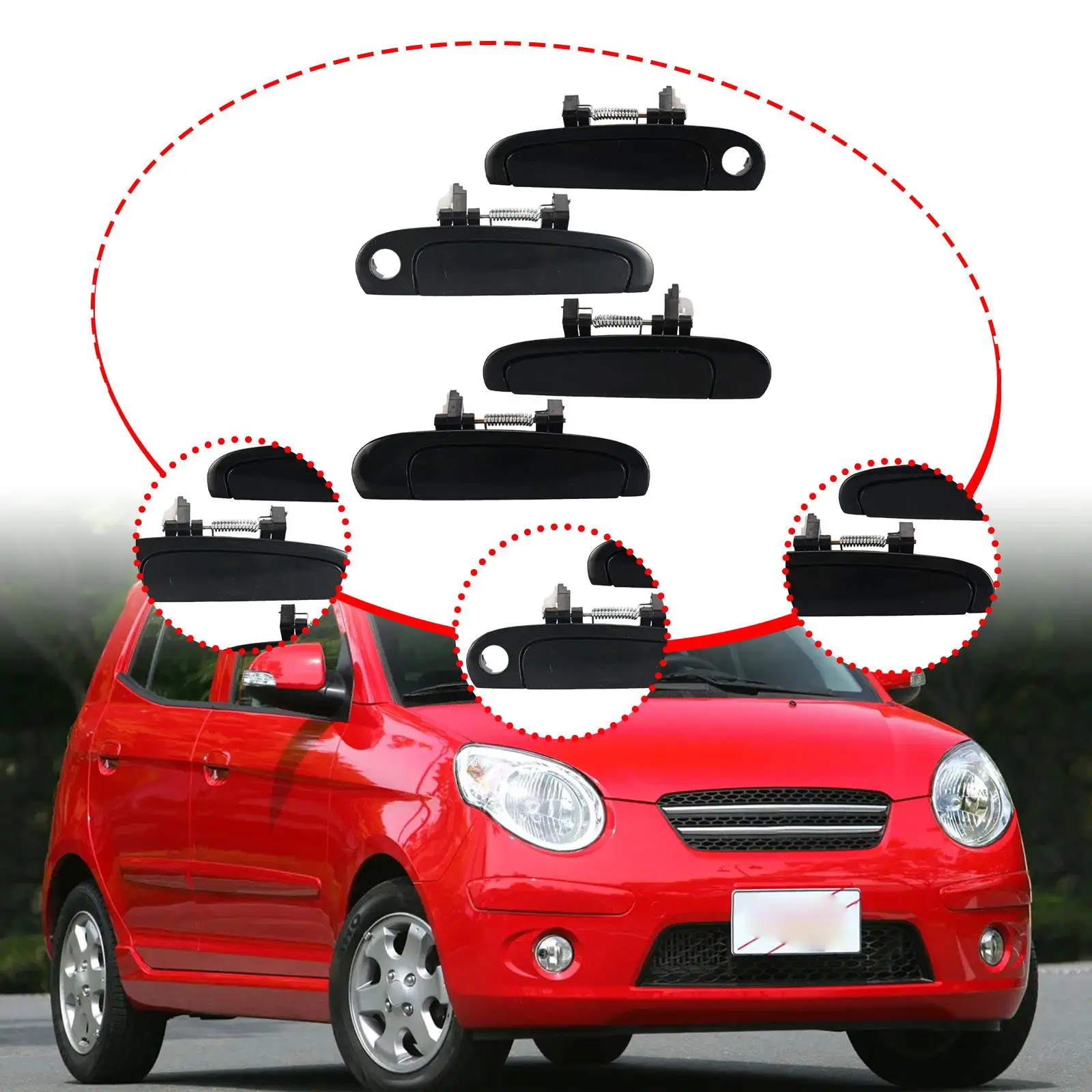 4Pcs Exterior Car Door Handles Replacement Sturdy Easy to Install Professional Auto Parts Outer Door Grips for picanto
4Pcs Exterior Car Door Handles Replacement Sturdy Easy to Install Professional Auto Parts Outer Door Grips for picanto
