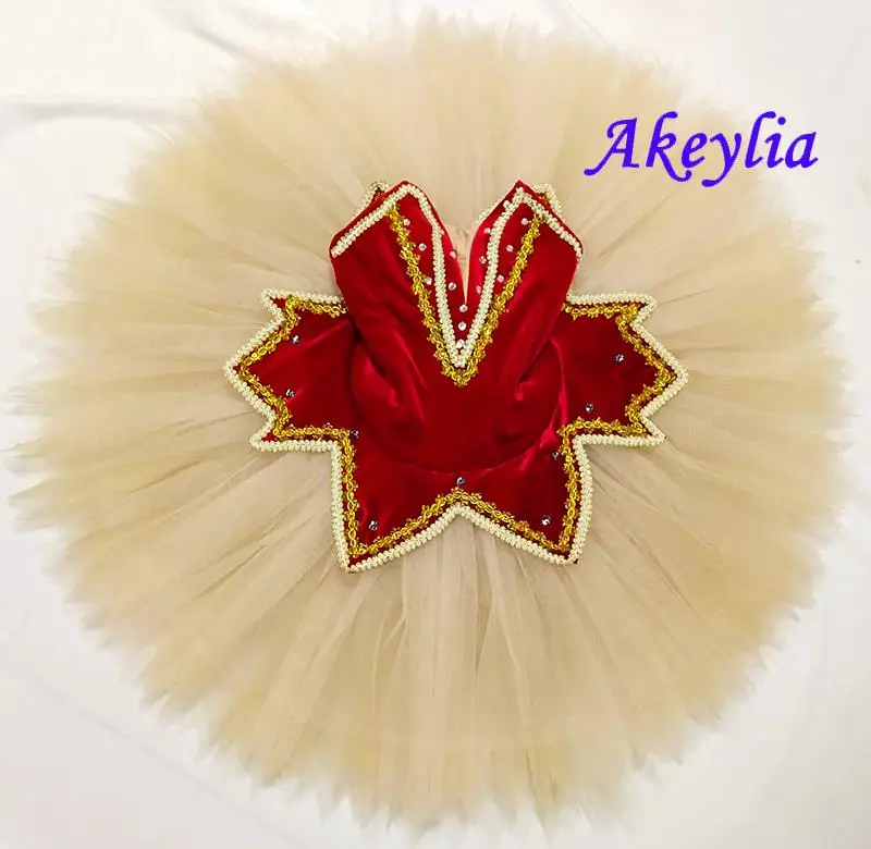Velvet Burgundy beige Ballet Tutu professional girls pancake tutu classical competition Tutu ballet platter Paquita female0455
Velvet Burgundy beige Ballet Tutu professional girls pancake tutu classical competition Tutu ballet platter Paquita female0455