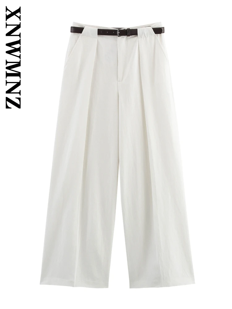 XNWMNZ 2025 Summer New Woman's Streetwear Button Bottoms Long Pants Fashion Woman Wide Leg Pants Ruffles belt High Waist Pockets
XNWMNZ 2025 Summer New Woman's Streetwear Button Bottoms Long Pants Fashion Woman Wide Leg Pants Ruffles belt High Waist Pockets