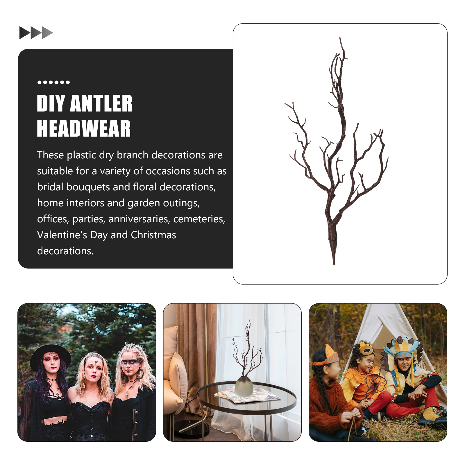 3 Pcs Simulated Plant Headdress Accessories DIY Ornamental Branches Artificial Decor Decorative Twigs Halloween
3 Pcs Simulated Plant Headdress Accessories DIY Ornamental Branches Artificial Decor Decorative Twigs Halloween