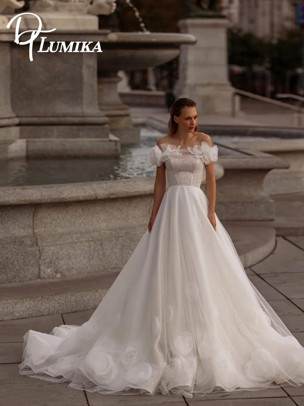 DTLumika Stunning Off-Shoulder Bridal Gown Glittering Floral Wedding Gown Luxury 3D Flower Ball Gown Bridal Dress Robes De Maria
DTLumika Stunning Off-Shoulder Bridal Gown Glittering Floral Wedding Gown Luxury 3D Flower Ball Gown Bridal Dress Robes De Maria