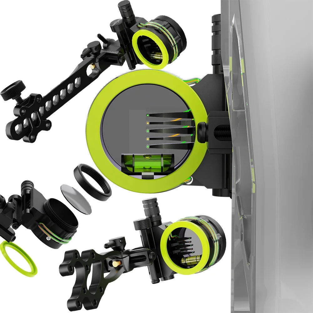 Archery 5 Pin Bow Sight 4X/6X/8X Lens CNC Machined 0.019'' Fiber Optic Adjustable RH/LH for Compound Bow Hunting Shooting Target
Archery 5 Pin Bow Sight 4X/6X/8X Lens CNC Machined 0.019'' Fiber Optic Adjustable RH/LH for Compound Bow Hunting Shooting Target