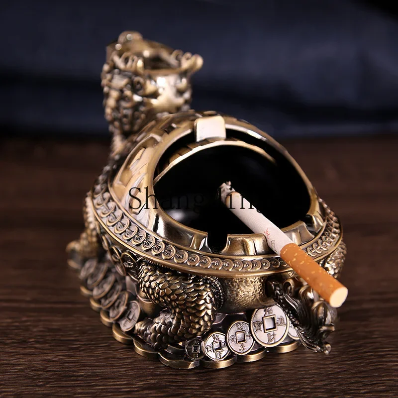 CLL retro dragon turtle ashtray creative personality trend spherical cover metal multi-functional office home living room
CLL retro dragon turtle ashtray creative personality trend spherical cover metal multi-functional office home living room