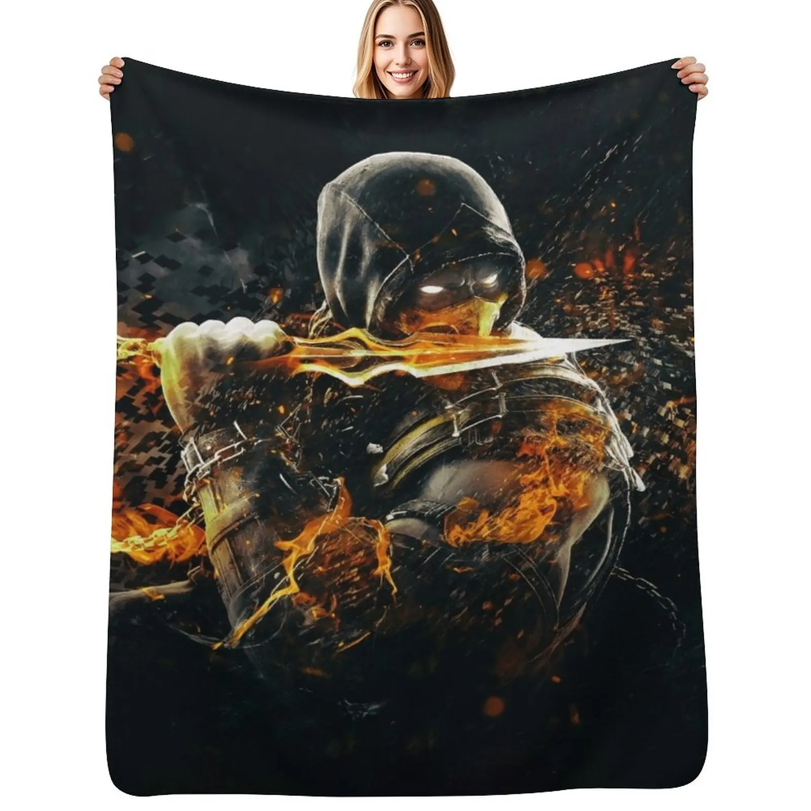 Mortal Kombat X Scorpion on Fire Throw Blanket Multi Use Warm Blanket for Living Room Bedroom
Mortal Kombat X Scorpion on Fire Throw Blanket Multi Use Warm Blanket for Living Room Bedroom